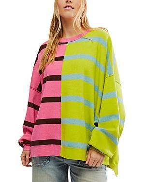 FREE PEOPLE Uptown Stripe Sweatshirt In Multi Product Image