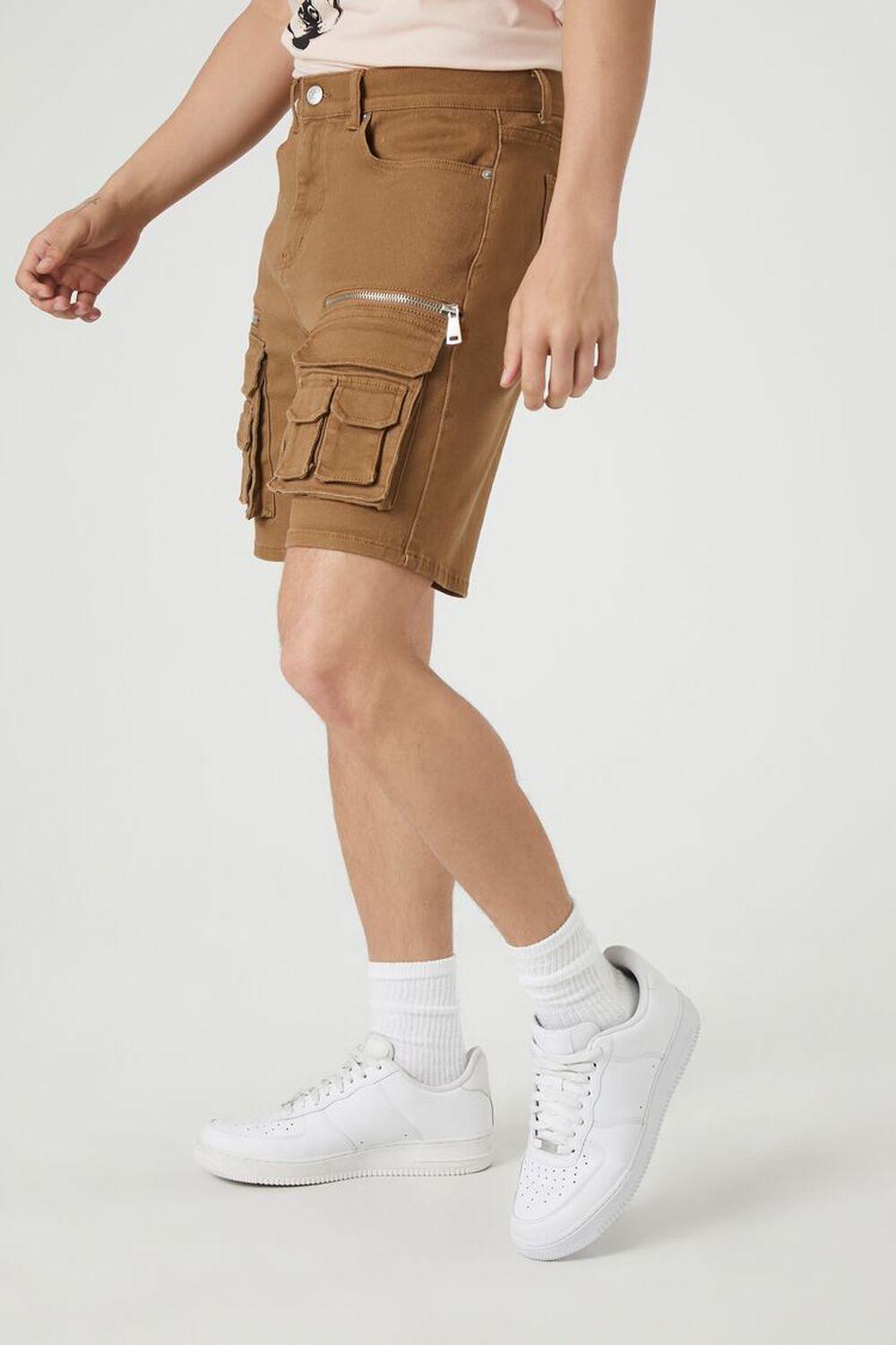 Mid-Rise Denim Cargo Shorts | Forever 21 Product Image