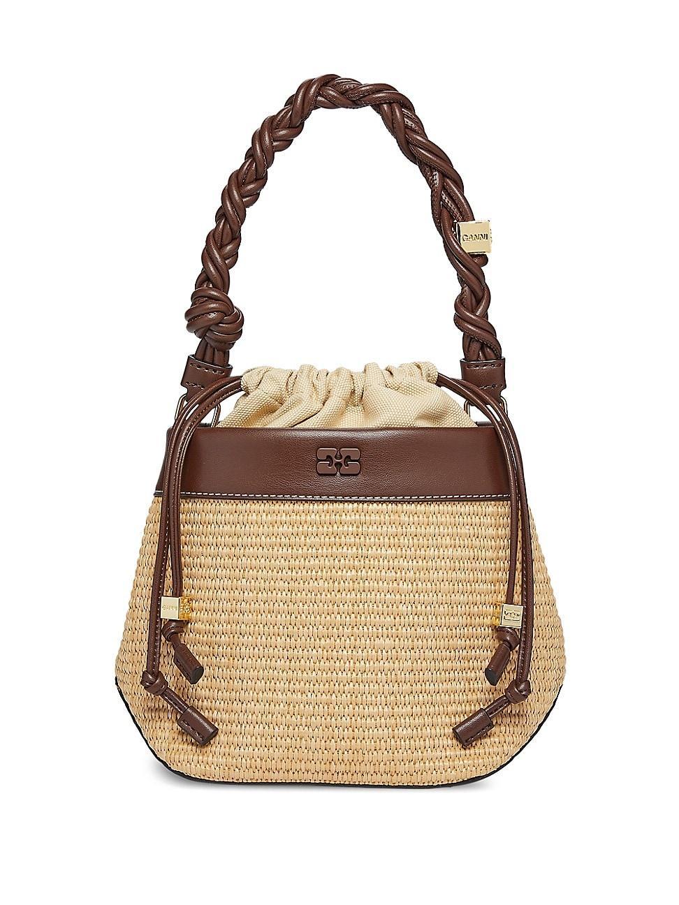 Womens Bou Woven Drawstring Bucket Bag product image