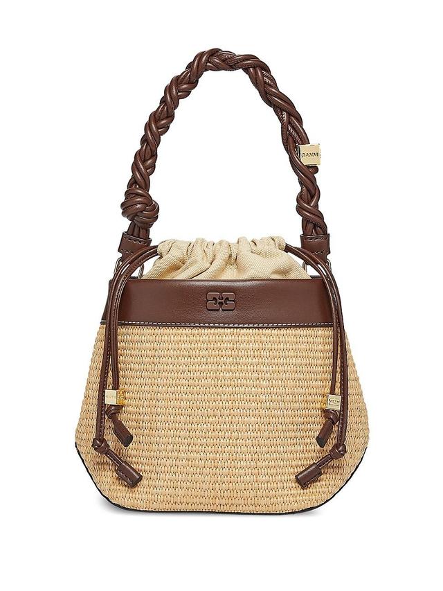 Womens Bou Woven Drawstring Bucket Bag Product Image