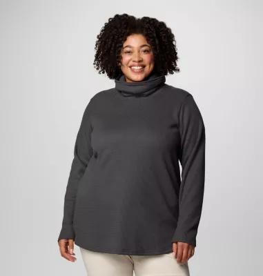 Columbia Women's Holly Hideaway Waffle Cowl Neck Pullover - Plus Size- Product Image