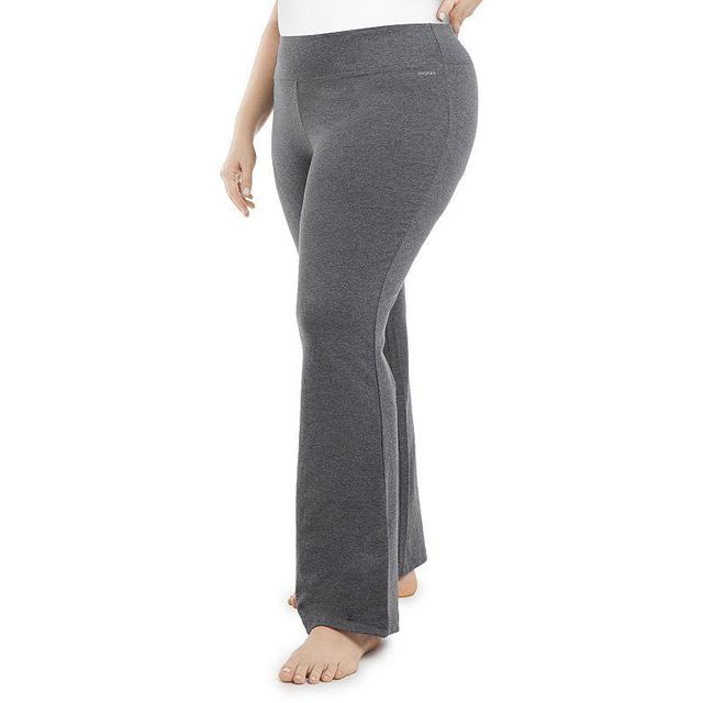 Plus Size Jockey Sport Slim Bootleg Pants, Womens Grey Product Image