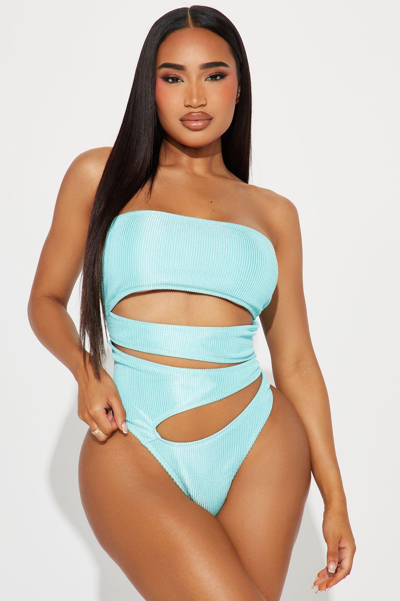 Luisa Cutout 1 Piece Swimsuit - Blue Product Image