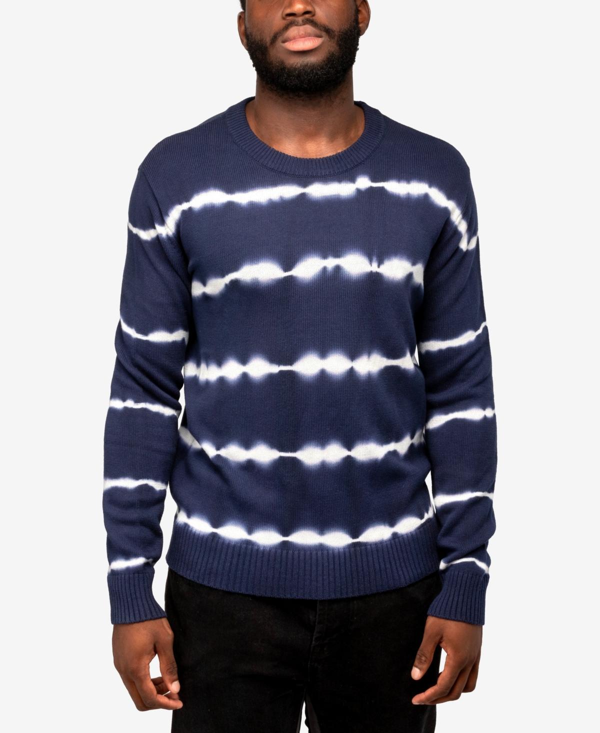 X-Ray Mens Striped Tie Dye Crew Neck Sweater Product Image