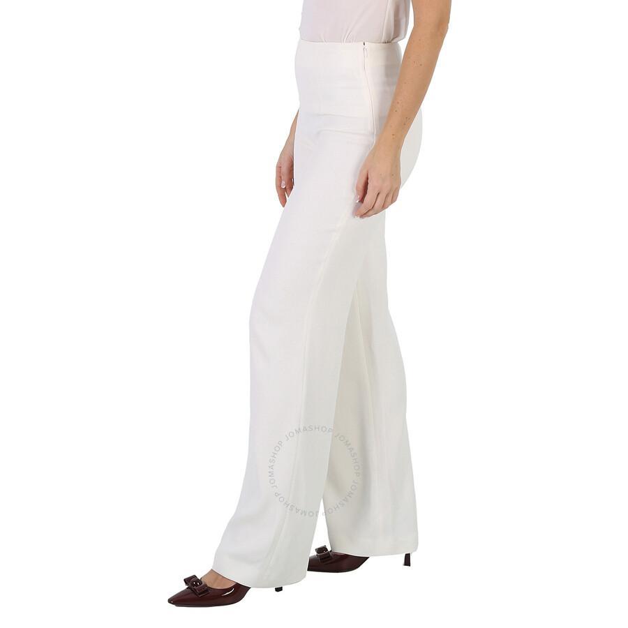 Ladies High-waisted Flared Trousers In Beige Product Image