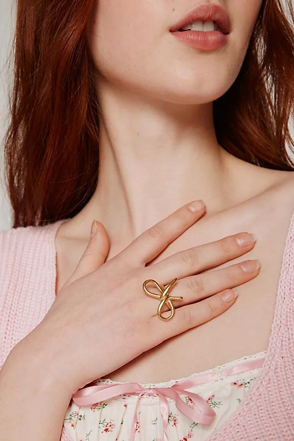 Statement Metal Bow Ring Womens at Urban Outfitters Product Image