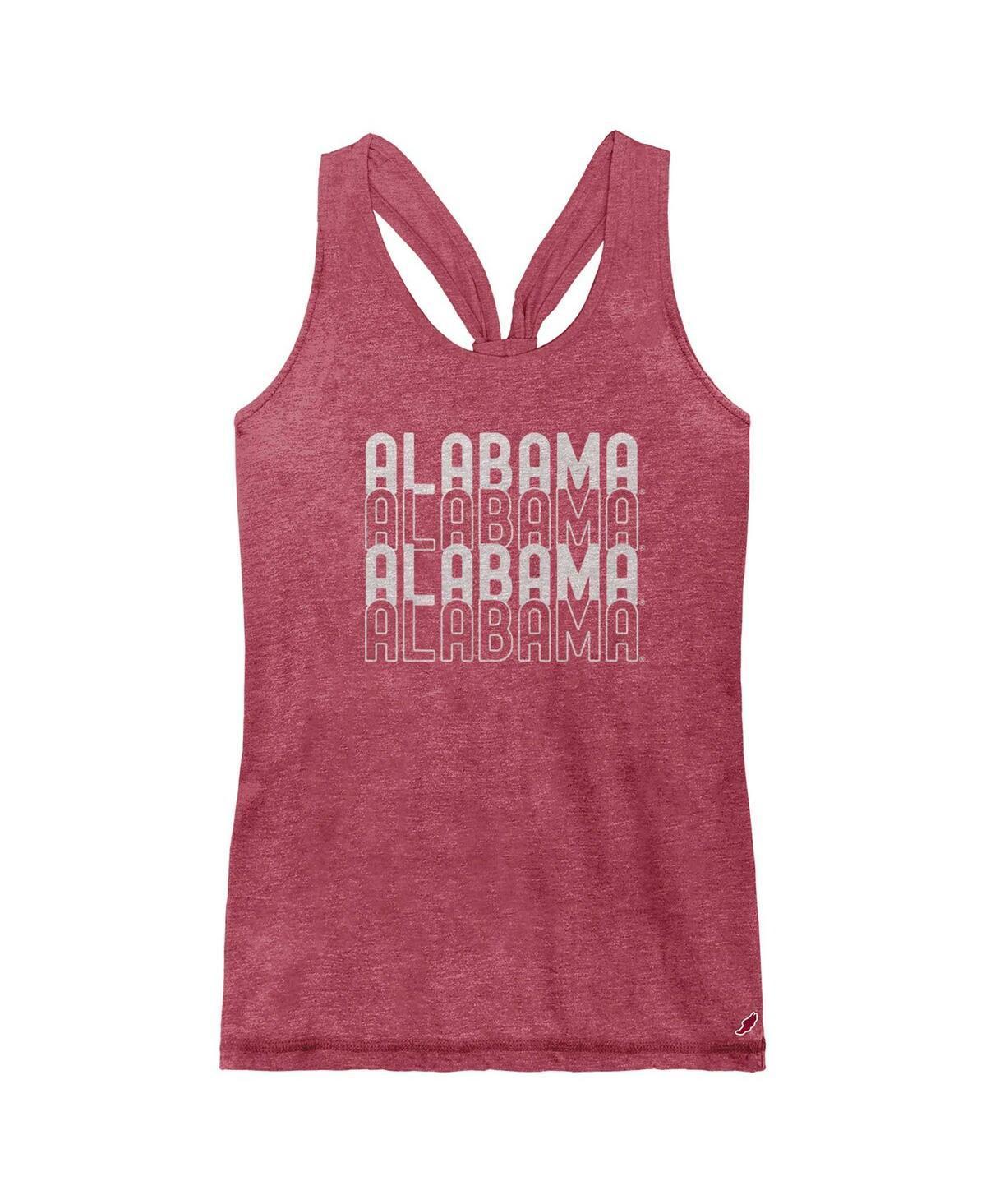 Womens League Collegiate Wear Crimson Alabama Crimson Tide Stacked Name Racerback Tank Top Product Image