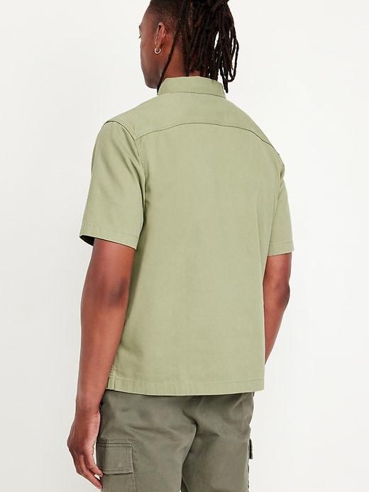 Quarter-Zip Workwear Shirt Product Image