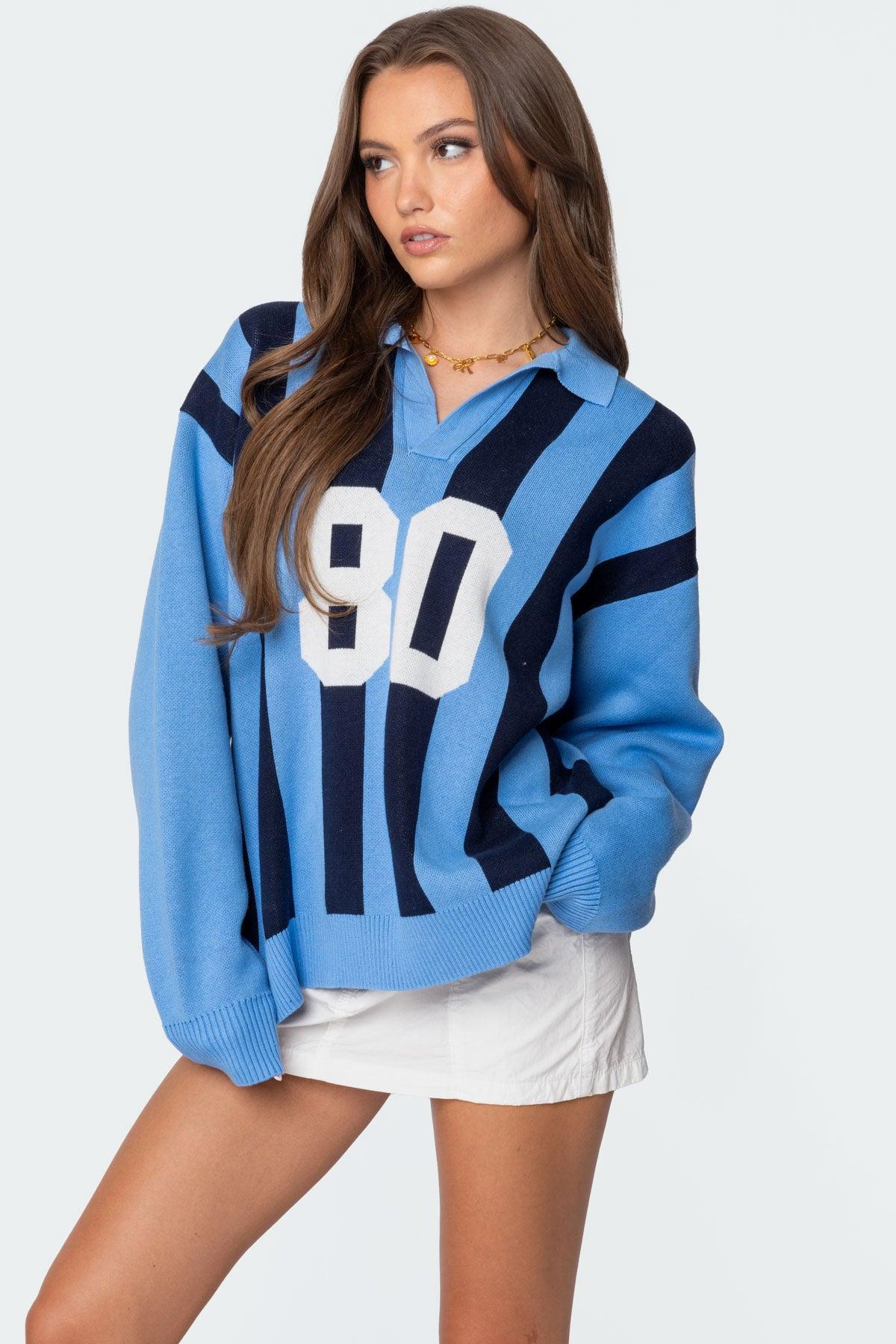 Larson Oversized Polo Sweater Product Image