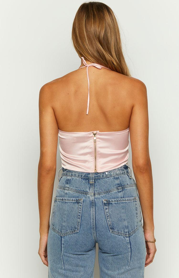 Sashay Pink Corset Crop Top Product Image