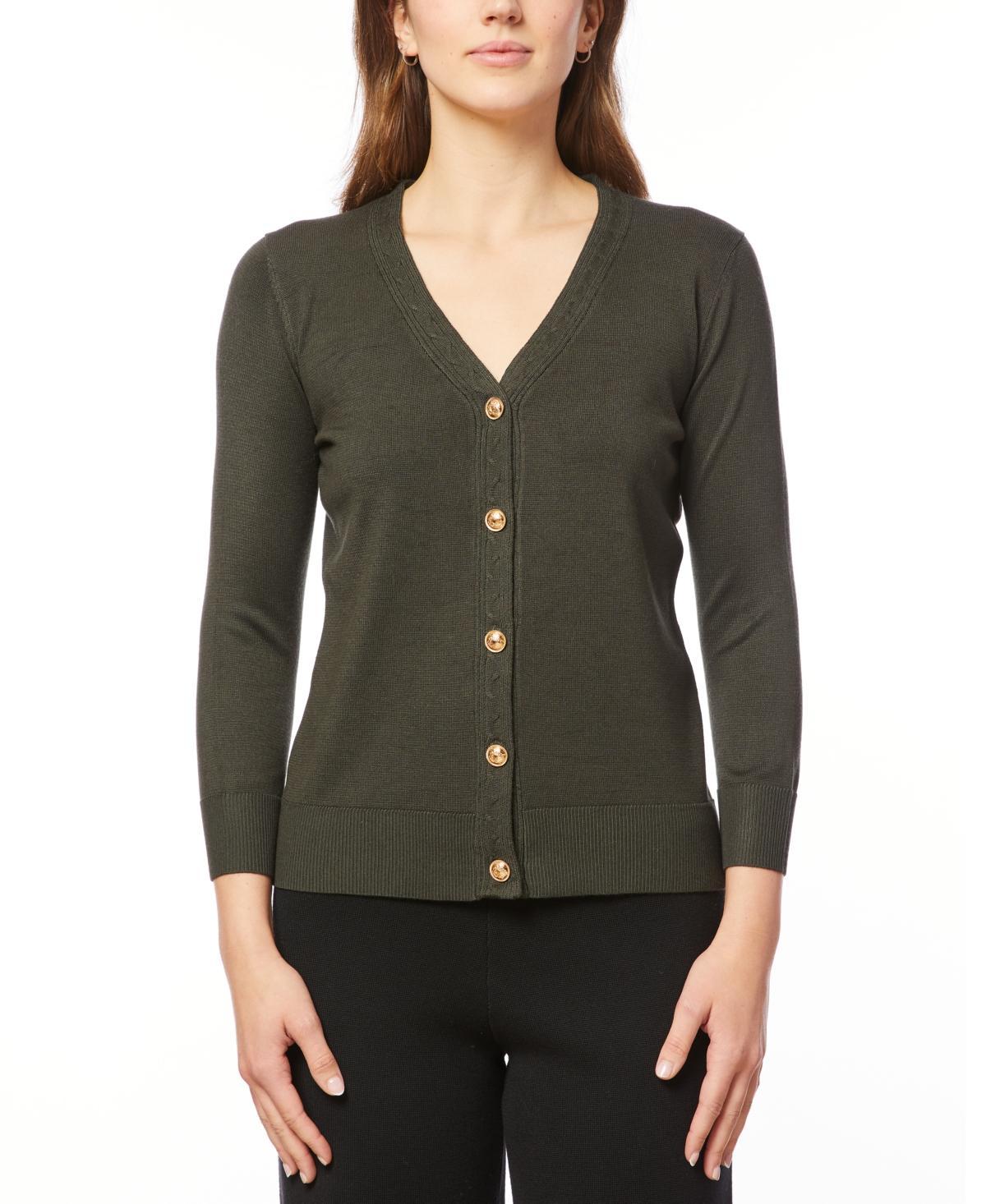 Melissa Paige Womens V-Neck Button-Front Cardigan Product Image