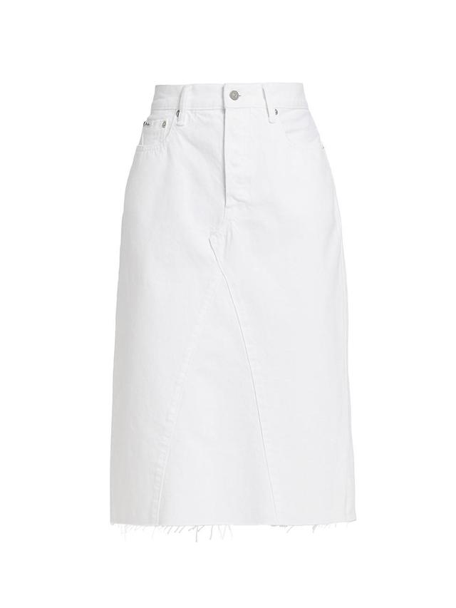 Womens Denim Five-Pocket Midi-Skirt Product Image