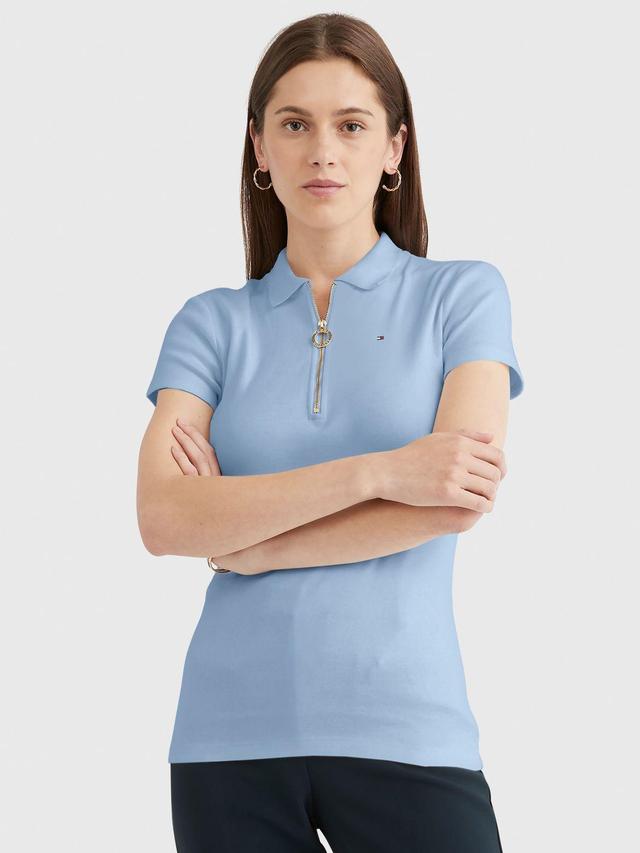 Tommy Hilfiger Women's Slim Fit Zip Polo Product Image