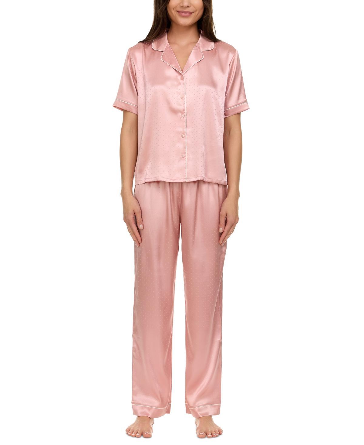 Floral by Floral Nikrooz Womens 2-Pc. Jamie Satin Jacquard Pajama Set Product Image