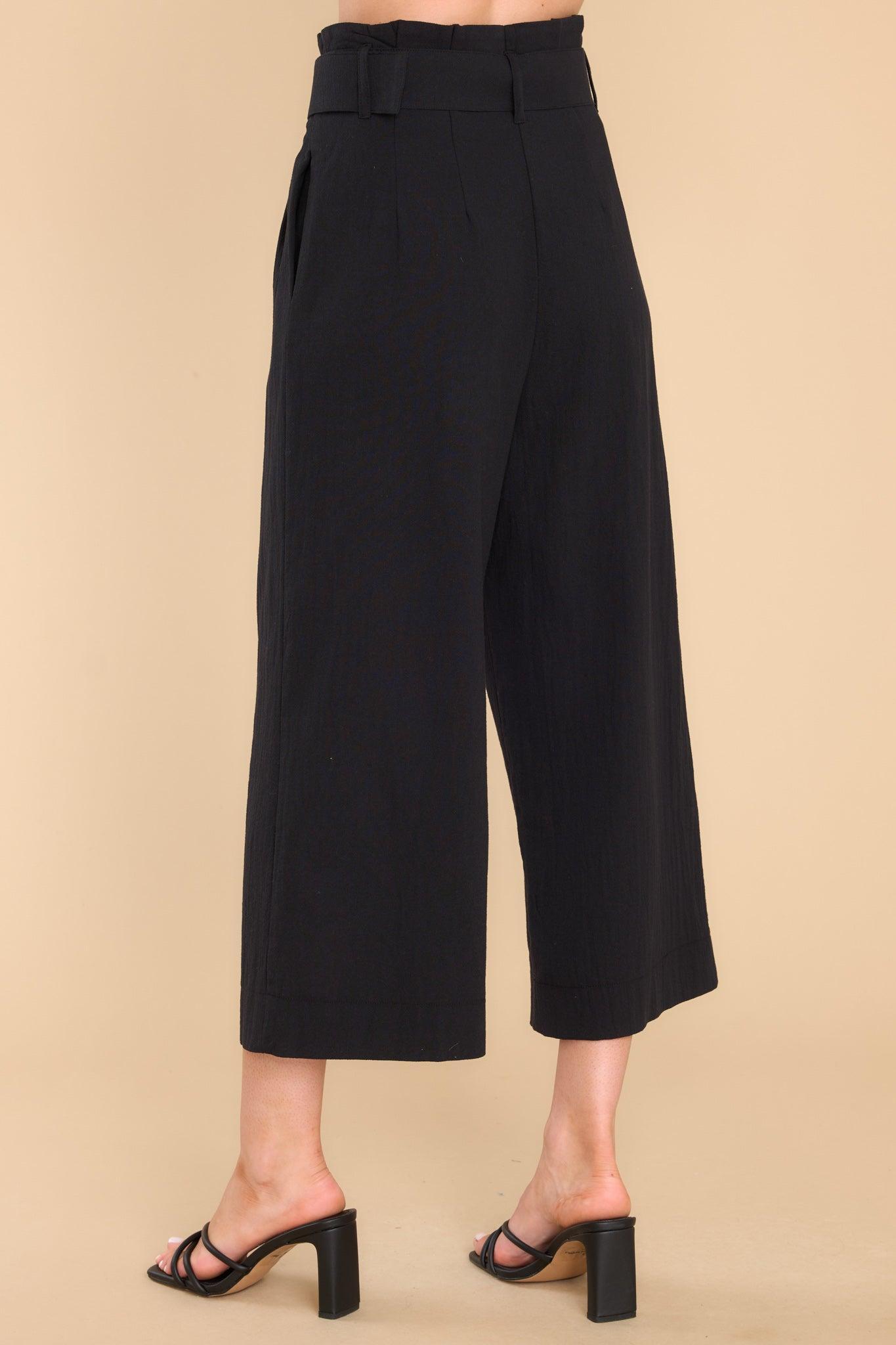 On The Ball Cropped Black Pants Product Image