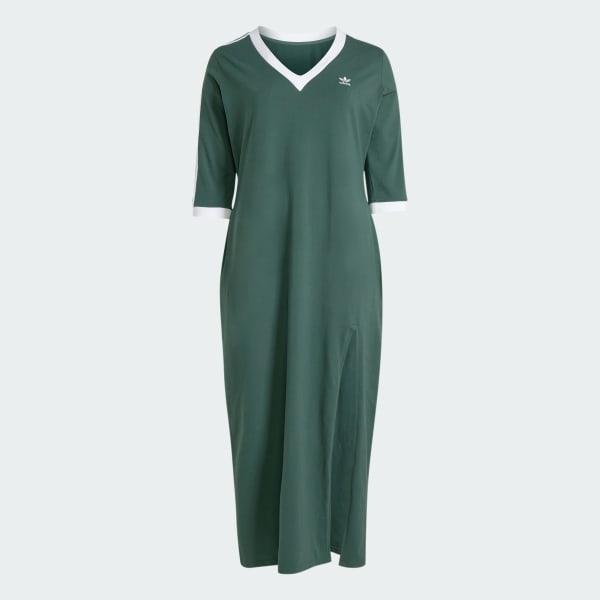 Adicolor Classics 3-Stripes V-Neck Maxi Dress (Plus Size) Product Image