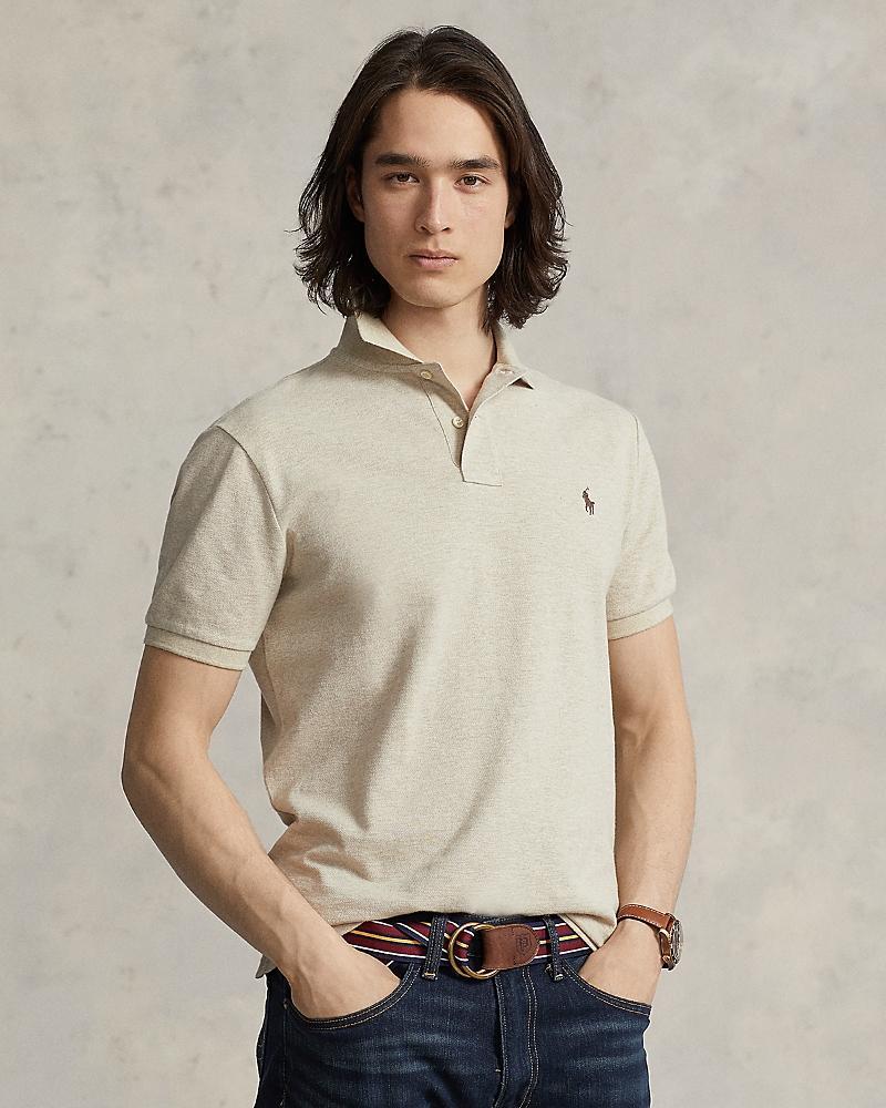 Mens Basic Mesh Polo Shirt Product Image