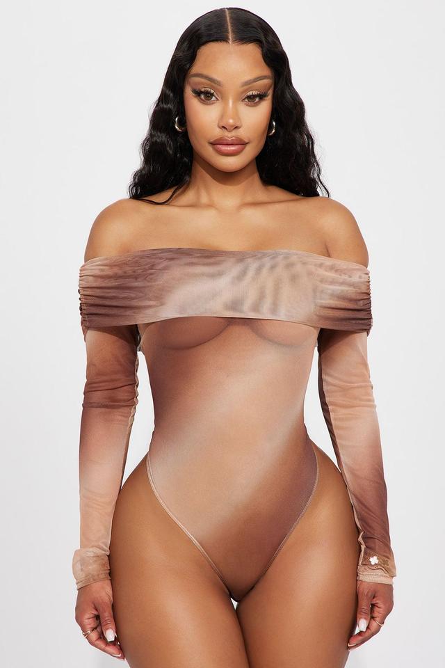 Meet Me In Monaco Mesh Bodysuit - Brown/combo Product Image