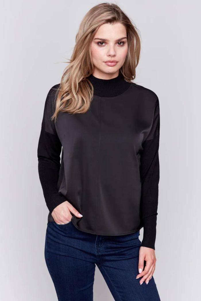 Satin Knit Top Product Image