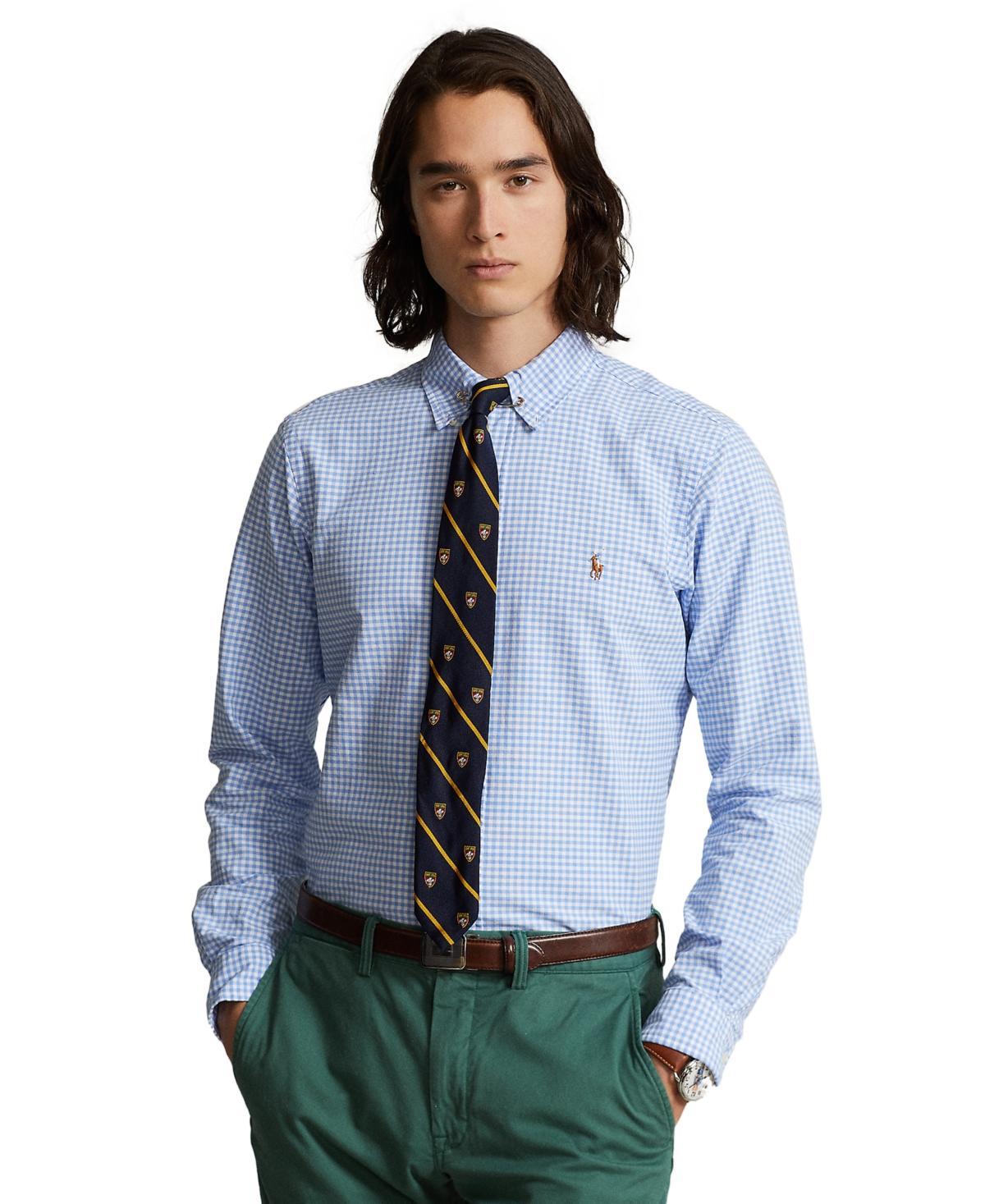 Polo Ralph Lauren Mens Classic-Fit Gingham Oxford Shirt Product Image