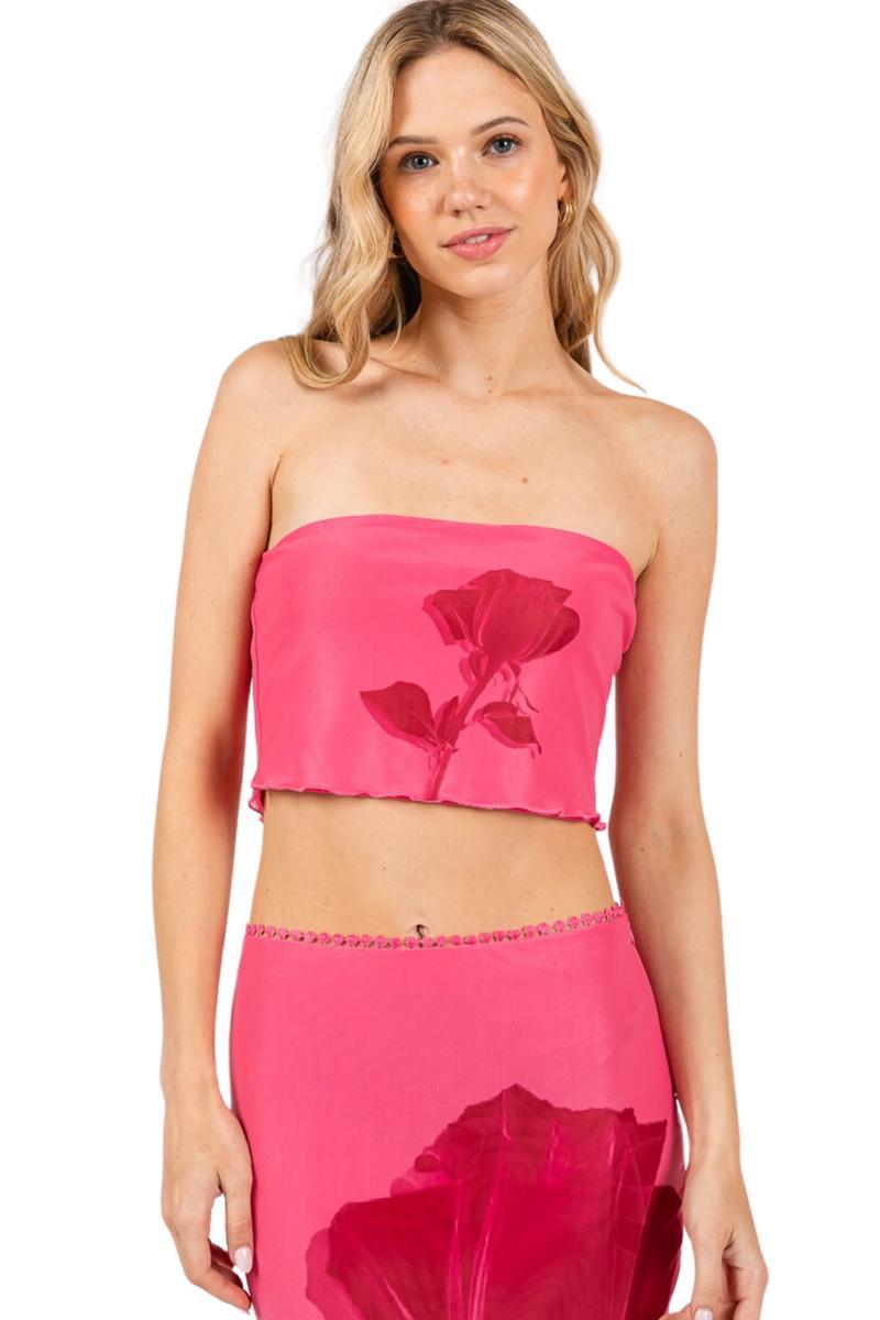 Mesh Floral Top Product Image