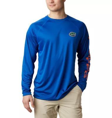 Mens Columbia Royal Florida Gators Big & Tall Terminal Tackle Long Sleeve Omni-Shade T-Shirt Product Image