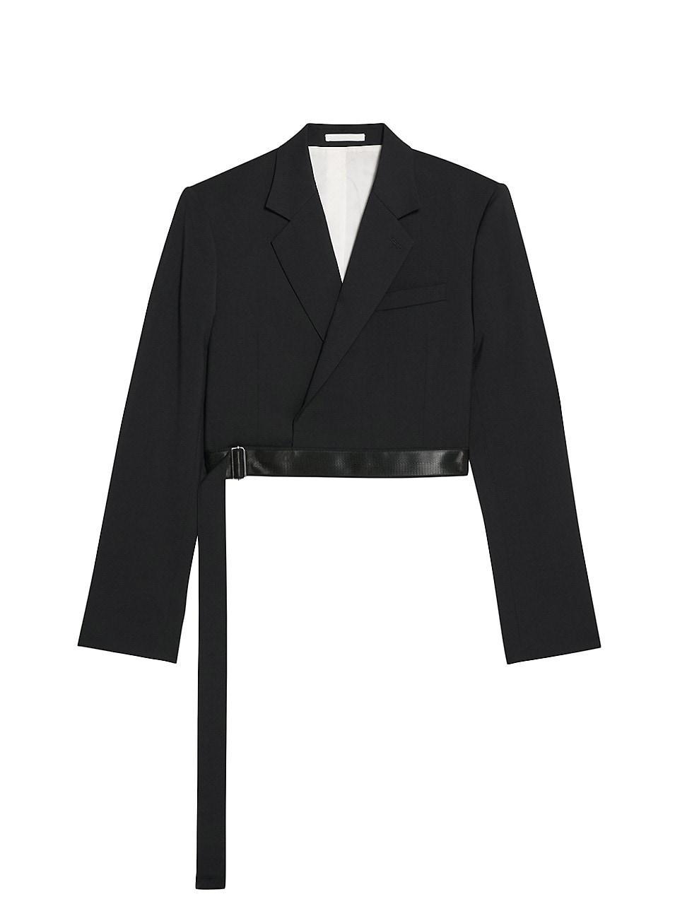 Womens Virgin Wool Wrap Blazer Product Image