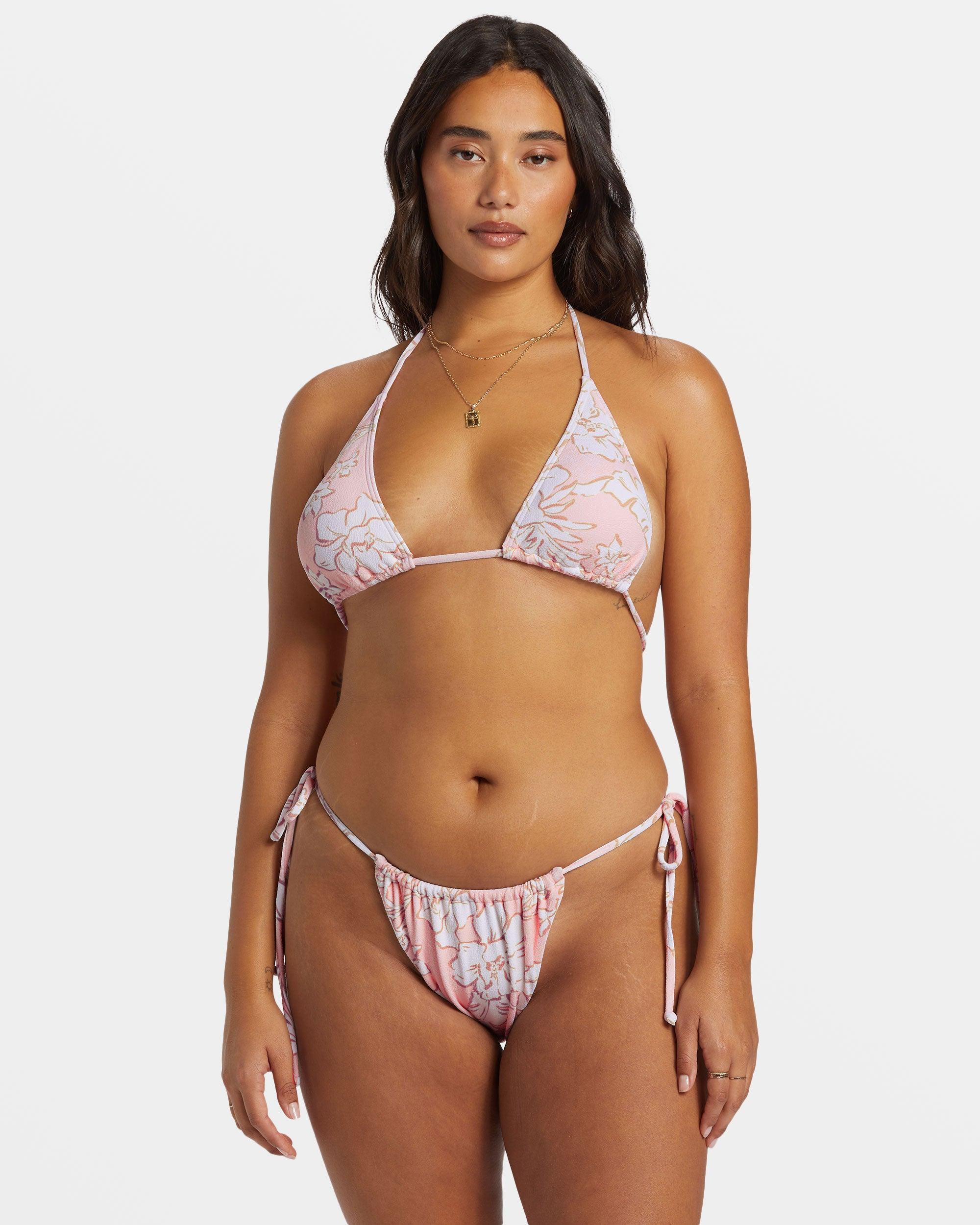 The Tropics Call Remi Triangle Bikini Top - Feelin Peachy Female Product Image