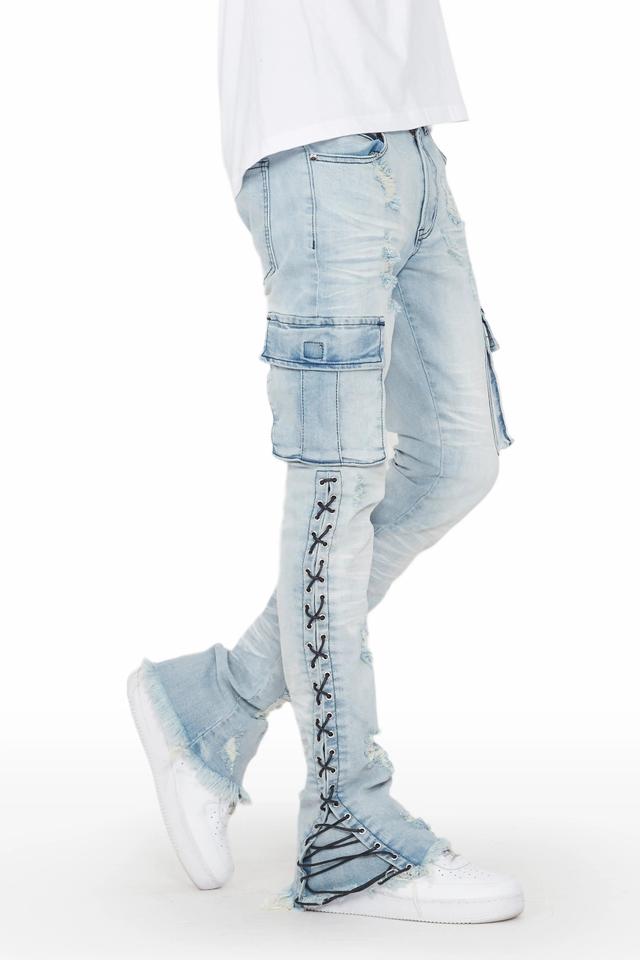 Honor Blue Stacked Flare Jean Male Product Image