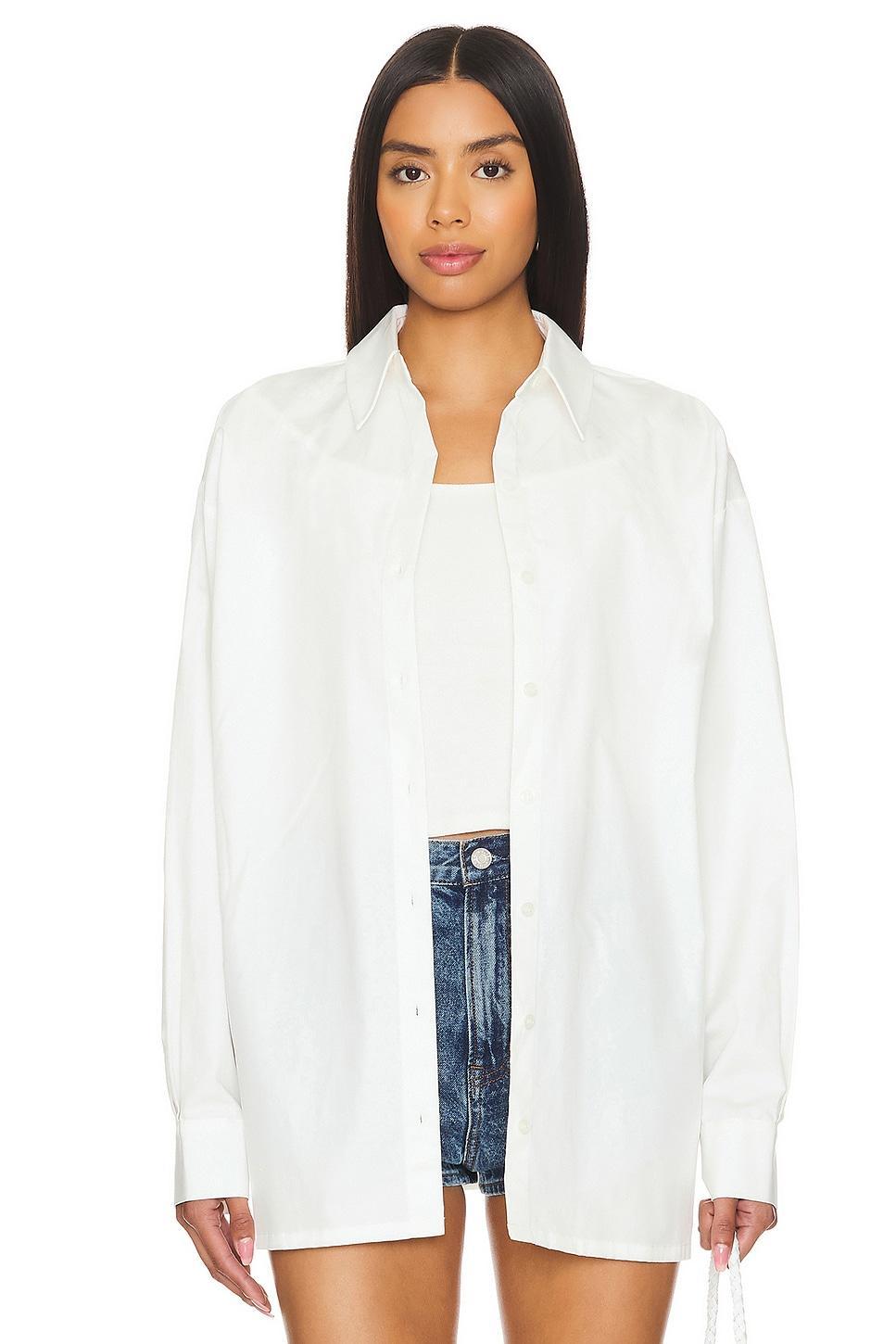 Lovers and Friends x Maggie MacDonald Mia Shirt in White Product Image