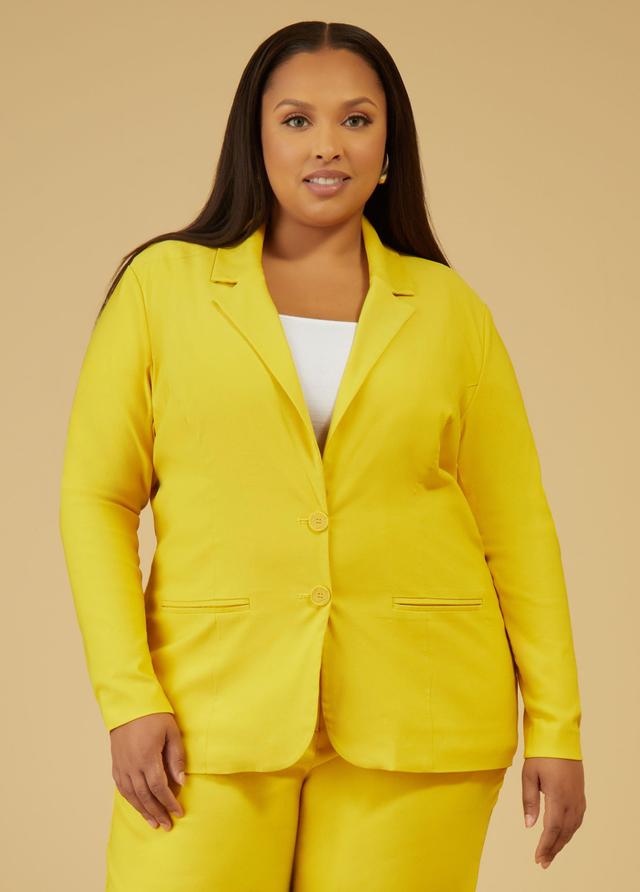 Plus Size Power Stretch Twill Suit Blazer Ashley Stewart Product Image