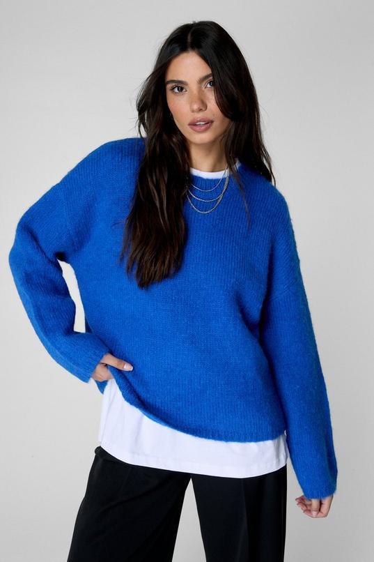 Oversized Crew Neck Sweater   Product Image