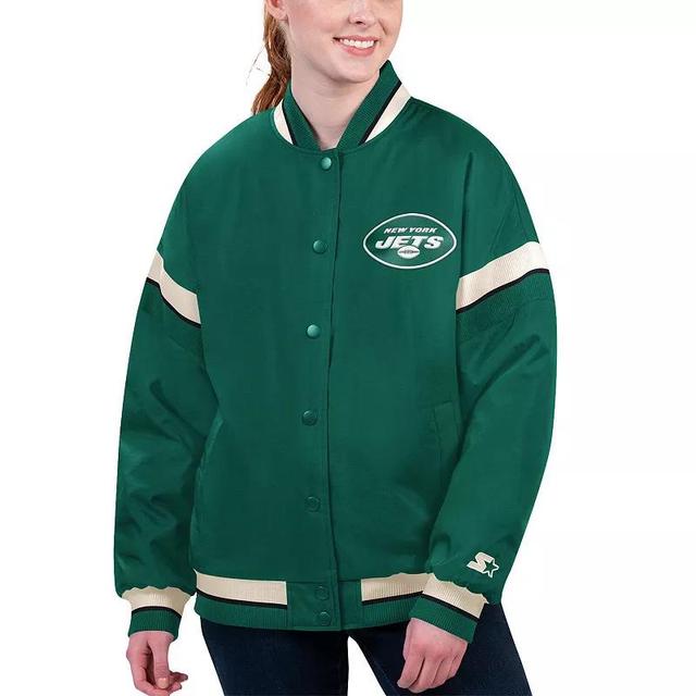 Womens Starter New York Jets Tournament Full-Snap Varsity Jacket Product Image