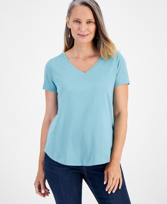 Style & Co Womens Perfect V-Neck T-Shirt, Created for Macys Product Image