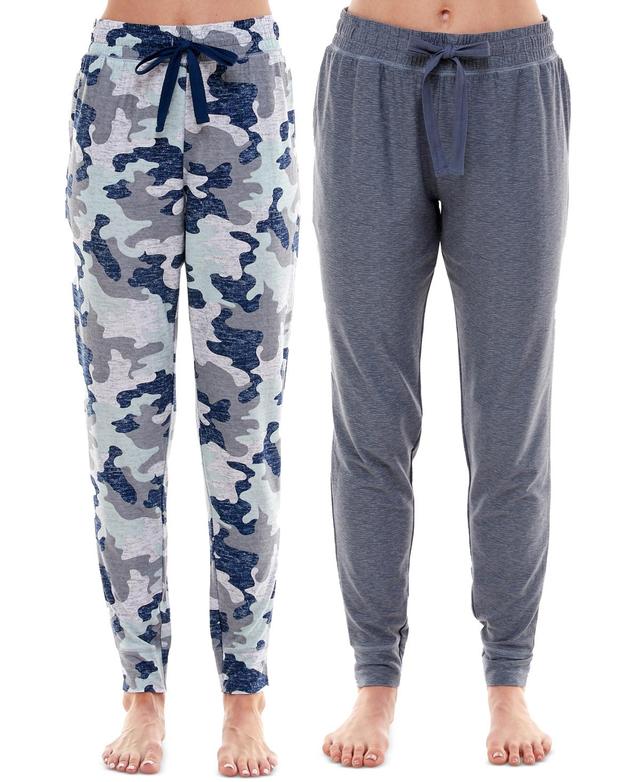 Roudelain Womens Ultra-Soft Jogger Pajama Bottoms, Set of 2 - Flint Stone Product Image