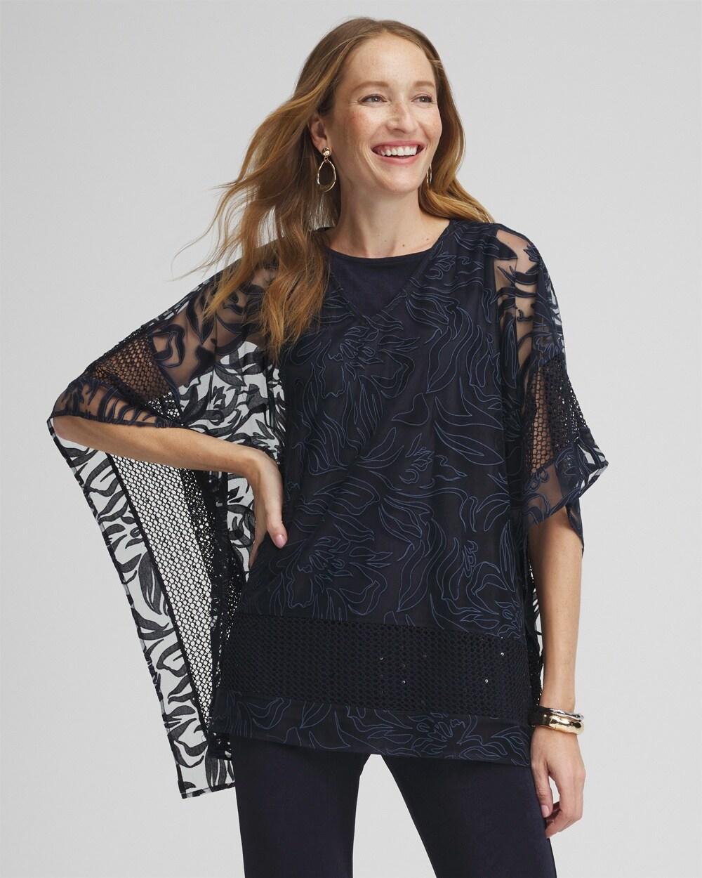 Travelers™ Collection Burnout Poncho Product Image