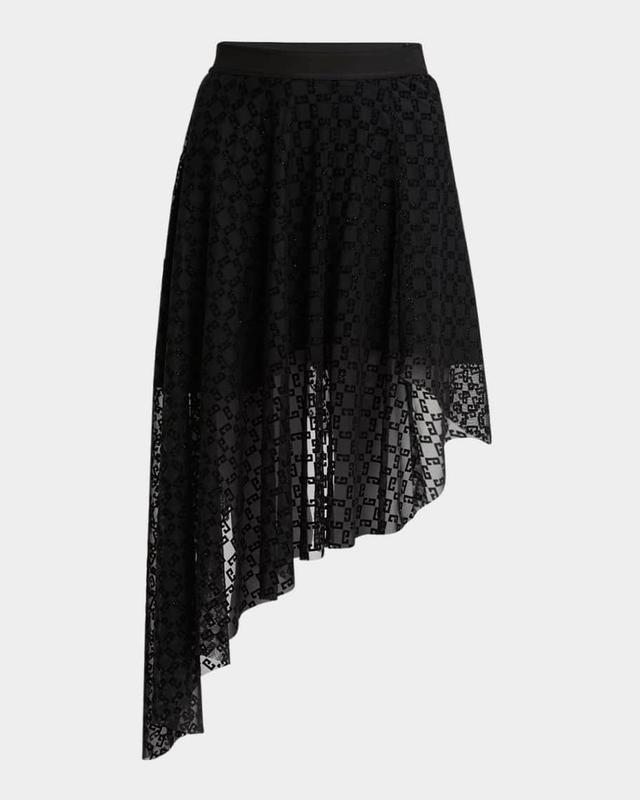 Asymmetric 4G Mesh Skirt Product Image