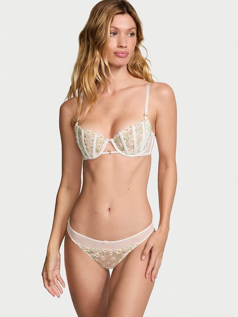 Wicked Unlined Daisy Chain Embroidery Balconette Bra Product Image