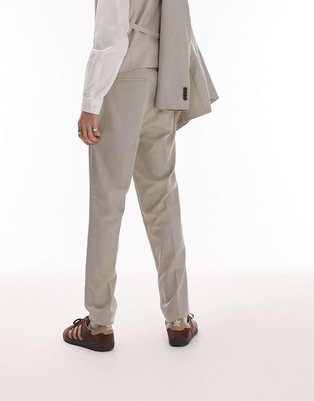 Topman slim linen blend suit pants Product Image