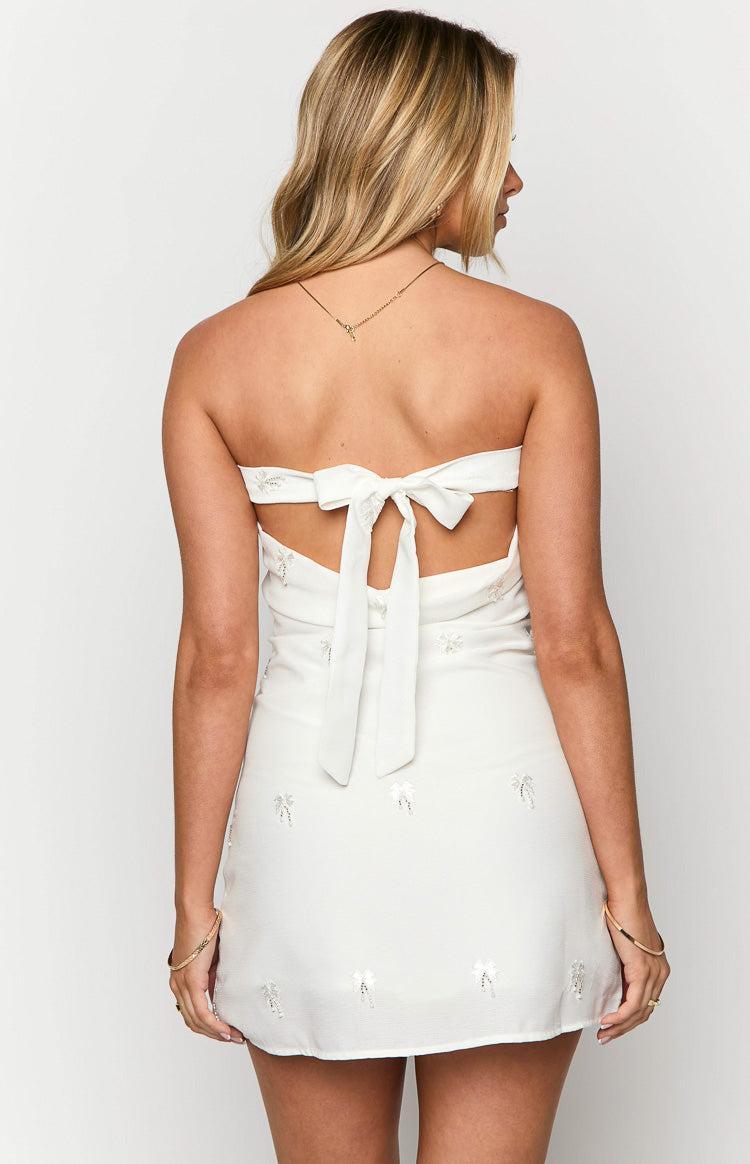 Ellie White Embellished Strapless Mini Dress Product Image