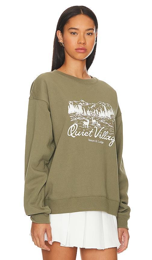 Museum of Peace and Quiet Quiet Village Sweater in Olive. Size L, M, XS. Product Image