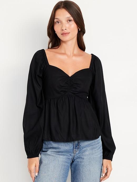 Shirred Crepe Top Product Image