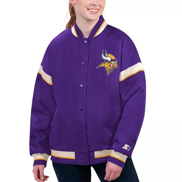 Womens Starter Minnesota Vikings Tournament Full-Snap Varsity Jacket Product Image