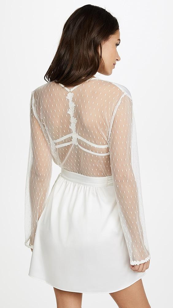 Flora Nikrooz Showstopper Charmeuse Robe With Lace | Shopbop Product Image