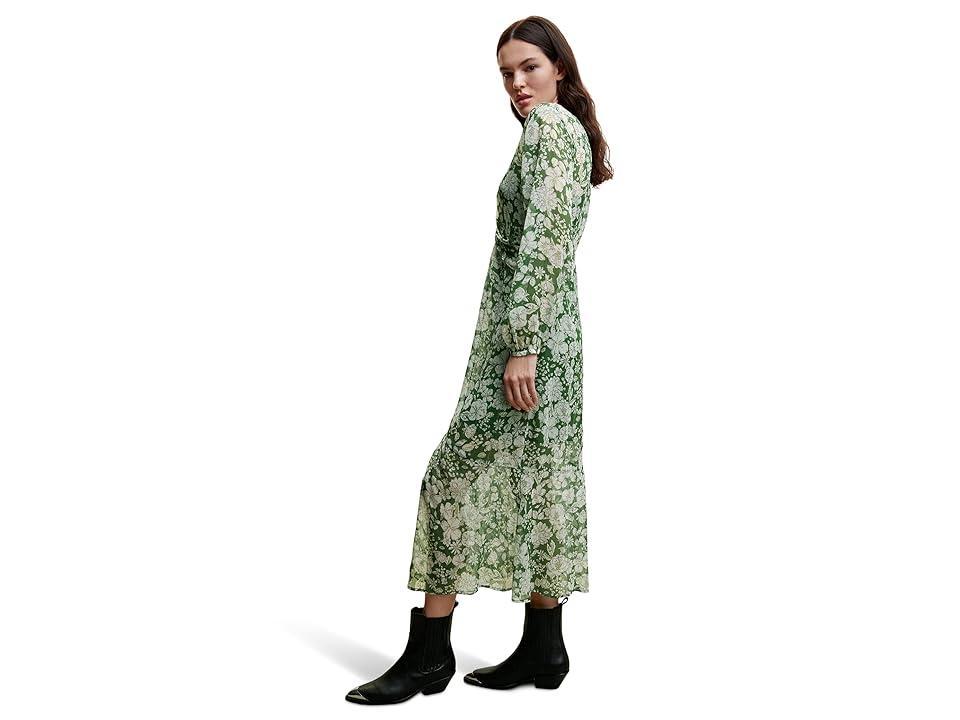 MANGO Lila Dress (Green) Women's Clothing Product Image