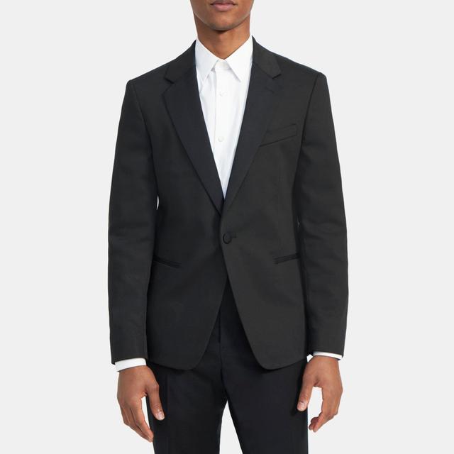 Cotton-Blend Structured Tux Blazer | Theory Product Image