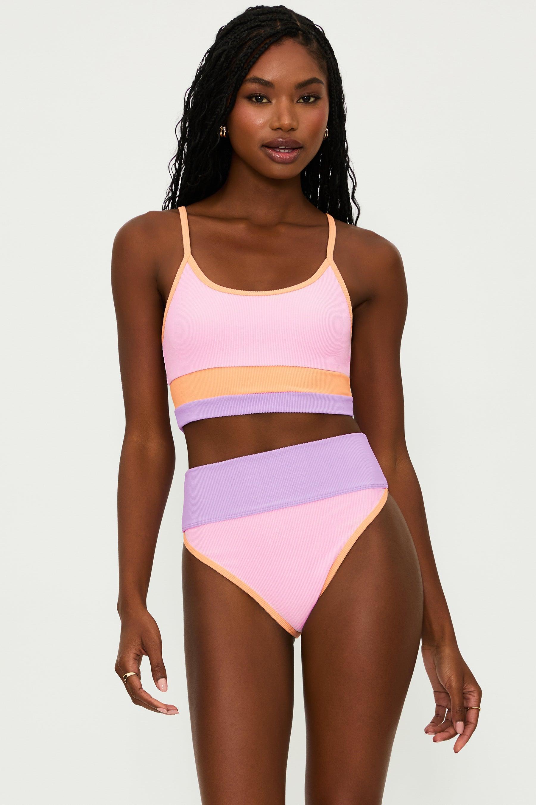 Eva Top Pastel Poppy Colorblock Product Image