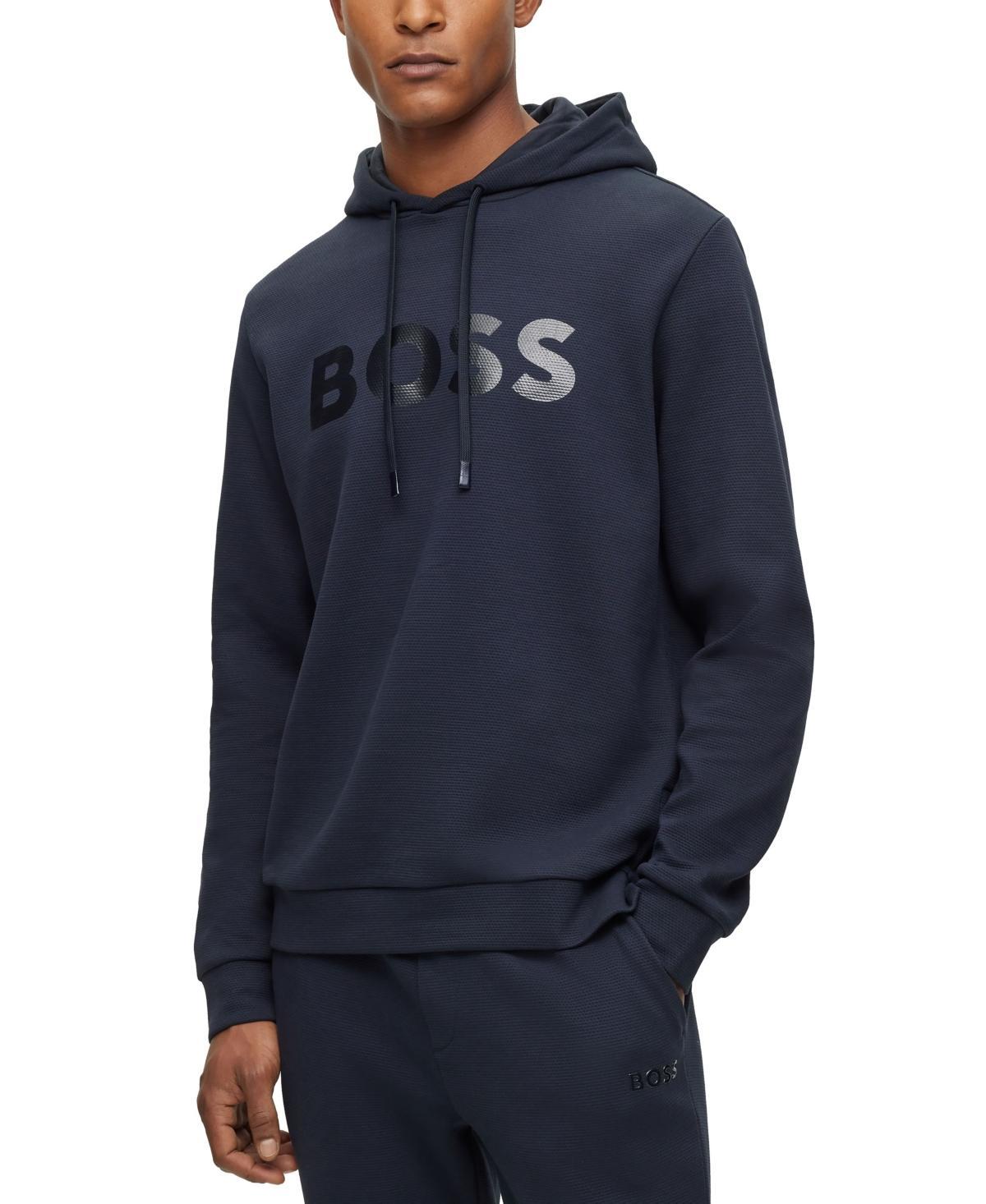 Boss by Hugo Boss Mens Logo Artwork Relaxed-Fit Hoodie Product Image