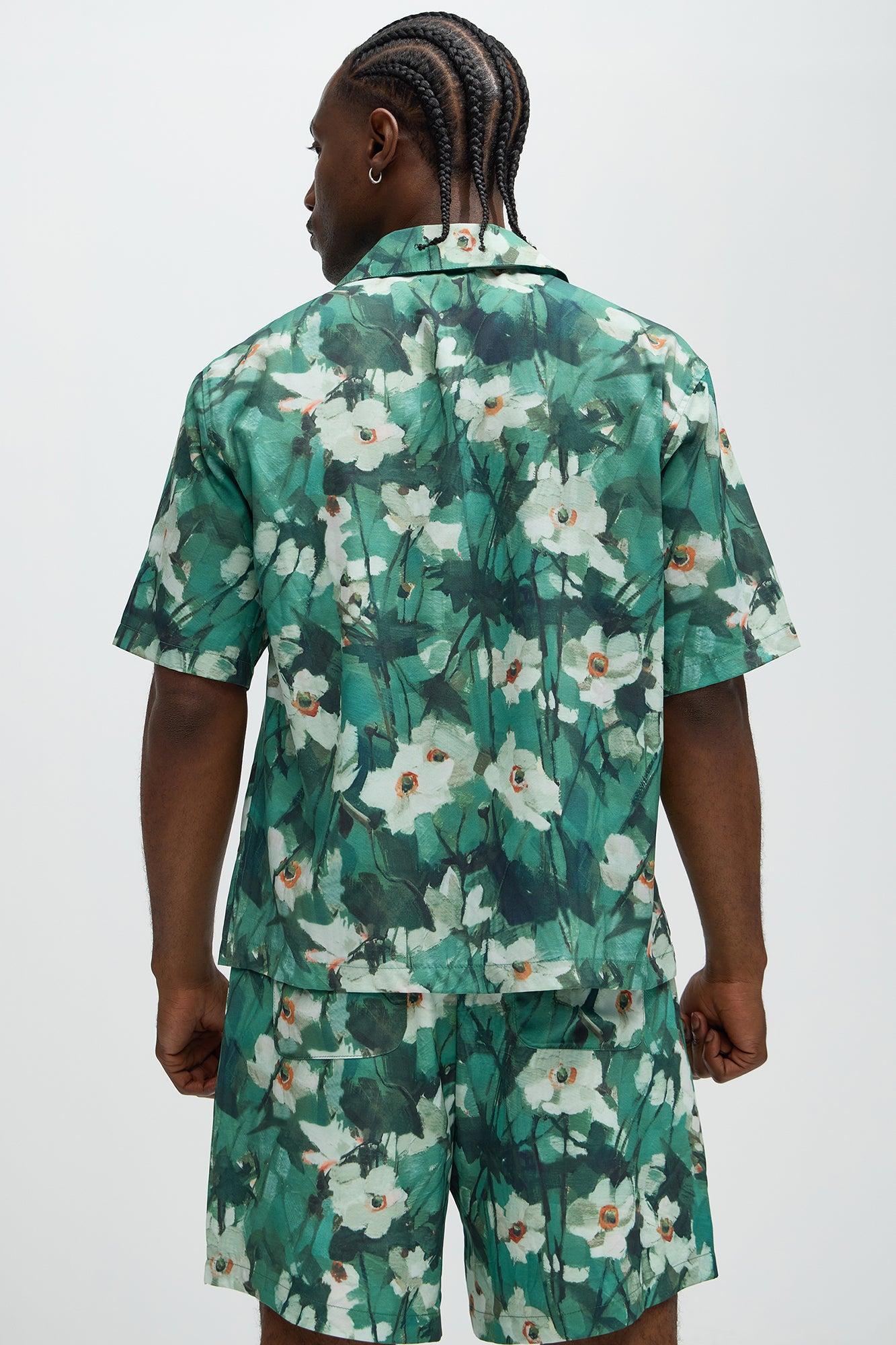 Monet Floral Shirt - Green/combo Product Image