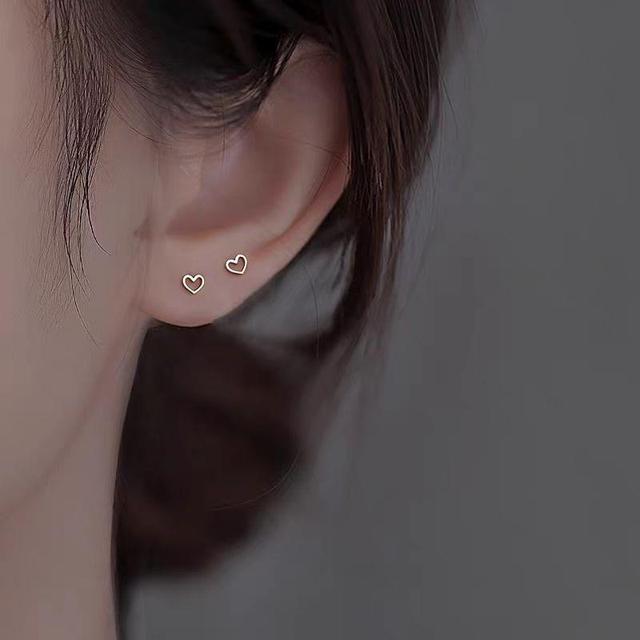 Heart Alloy Stud Earring Product Image